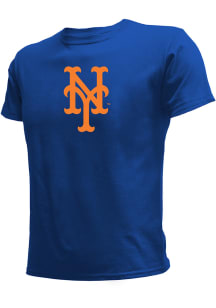Stitches New York Mets Youth Blue Logo Short Sleeve T-Shirt