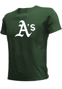 Stitches Oakland Athletics Youth Black Logo Short Sleeve T-Shirt