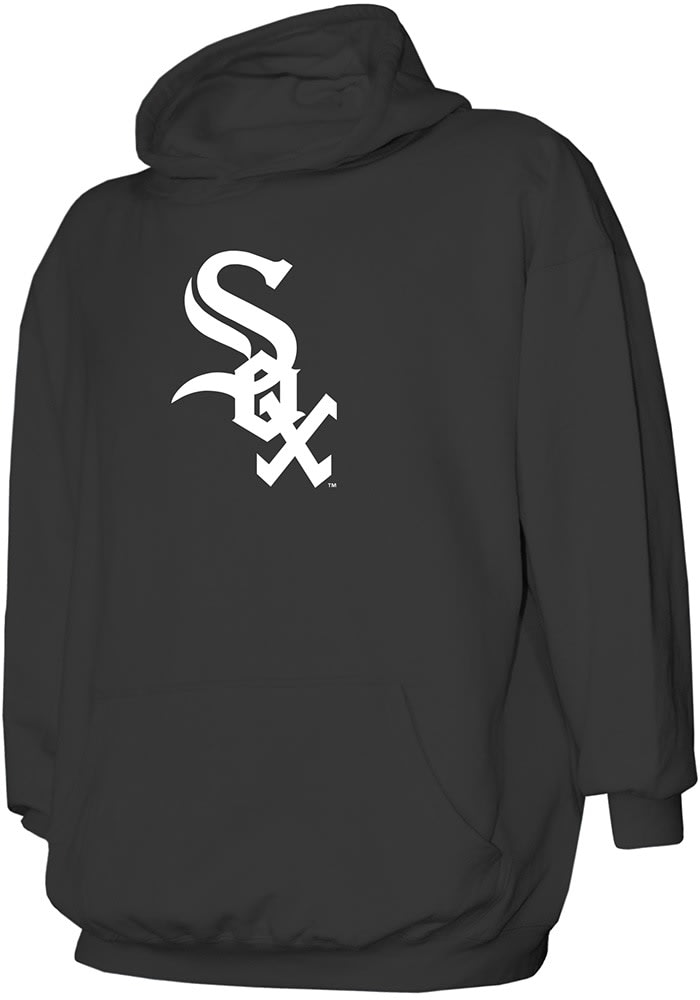 Chicago White Sox Stitches Youth BLACK Logo Long Sleeve Hoodie