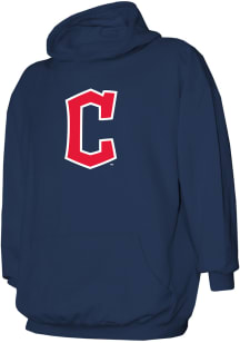 Stitches Cleveland Guardians Youth Navy Blue Logo Long Sleeve Hoodie
