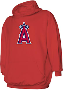 Stitches Los Angeles Angels Youth Red Logo Long Sleeve Hoodie