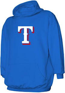 Stitches Texas Rangers Youth Blue Logo Long Sleeve Hoodie