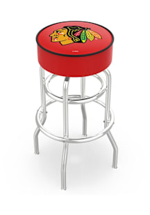 Chicago Blackhawks Double-Ring Swivel Pub Stool - Black