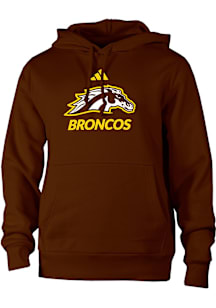 Mens Western Michigan Broncos Brown Adidas Broncos Script Hooded Sweatshirt