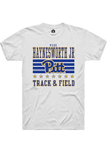 Mark  Jr Haynesworth Pitt Panthers White NIL Striped Short Sleeve Player T Shirt