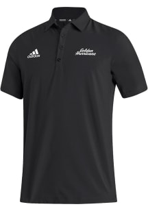 Mens Tulsa Golden Hurricane Black Adidas Golden Hurricanes Stacked Stadium Coaches Short Sleeve Po..