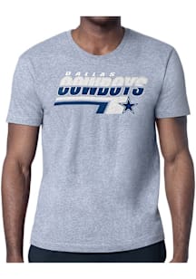 Starter Dallas Cowboys Grey Logo Push Short Sleeve T Shirt