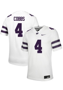 Daniel Cobbs Nike Mens White K-State Wildcats NIL Game Football Jersey