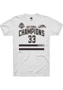 Samuel Sjolund Rally Mens White Western Michigan Broncos NIL 2025 National Champions Shirzee Playe..