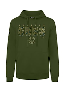 Levelwear Chicago Cubs Mens Olive Podium Protect Long Sleeve Hoodie