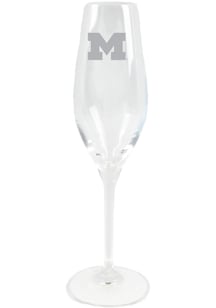 Michigan Wolverines 7.75oz School Seal Champagne Wine Glass - White