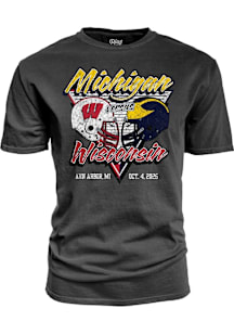 Michigan Wolverines Football vs Wisconsin Badgers Short Sleeve T Shirt - Black