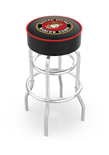 Marine Corps Double-Ring Swivel Pub Stool - Black