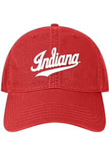 Indiana Hoosiers EZA Twill Script Adjustable Hat - Red