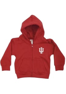Baby Indiana Hoosiers Crimson Little King Cotton Fleece Long Sleeve Full Zip Sweatshirt