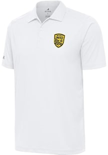 Antigua New Mexico United Mens White Tribute Short Sleeve Polo