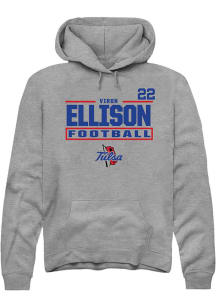 Viron Ellison Rally Mens Graphite Tulsa Golden Hurricane NIL Stacked Box Player Hood