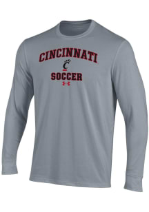 Mens Cincinnati Bearcats Grey Under Armour Soccer Performance Tee