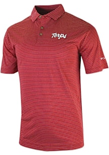 Columbia Maryland Terrapins Mens Red Club Invite Short Sleeve Polo