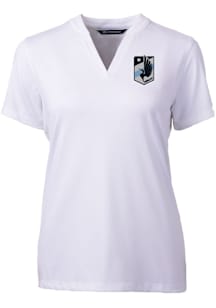 Cutter and Buck Minnesota United FC Womens White Forge Short Sleeve T-Shirt