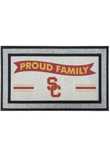 Ash USC Trojans Proud Family 18x30 Door Mat