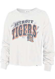47 Detroit Tigers Womens White Parkway Slant LS Tee