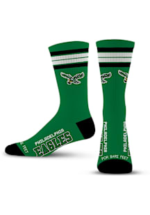 Philadelphia Eagles 4 Stripe Deuce Mens Crew Socks