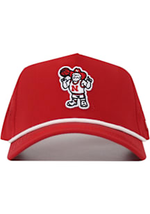 No Rivals Nebraska Cornhuskers 5 Panel Rope Herbie Basketball Adjustable Hat - Red