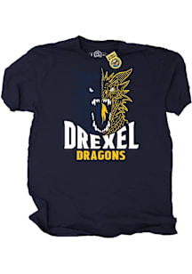 Drexel Dragons Navy Blue Dramatic Mascot Short Sleeve T Shirt