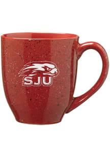 Saint Josephs Hawks 16oz Bistro Speckled Ceramic Mug - Red