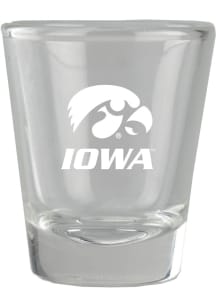 White Iowa Hawkeyes 2oz Etched Shot Glass