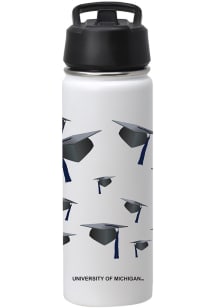 White Michigan Wolverines 20 oz Stainless Steel Bottle