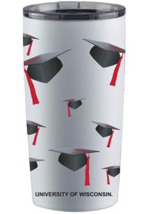 White Wisconsin Badgers 20 oz Stainless Steel Tumbler