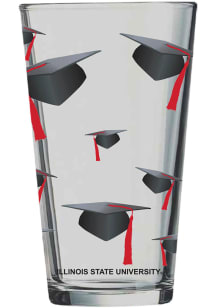 Illinois State Redbirds 16 oz Grad Pint Glass - White