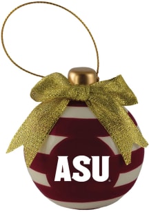 Arizona State Sun Devils Ceramic Striped Ball Ornament