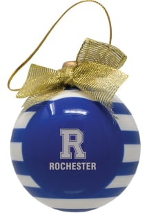 Rochester Yellowjackets Ceramic Striped Ball Ornament