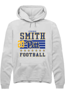Synkwan Smith Rally Mens White Pitt Panthers NIL Striped Player Hood