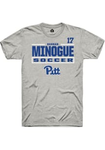 Hannah Minogue Rally Mens Ash Pitt Panthers NIL Stacked Box Player T Shirt