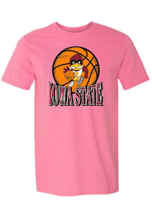 Summit Sportswear Iowa State Cyclones Pink Iowa Basketball Short Sleeve T Shirt