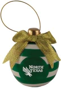 North Texas Mean Green Ceramic Bulb Ornament