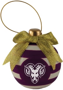 West Chester Golden Rams Ceramic Bulb Ornament