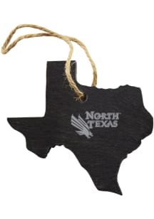 North Texas Mean Green Slate State Shape Ornament