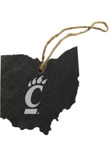 Cincinnati Bearcats Slate State Shape Ornament
