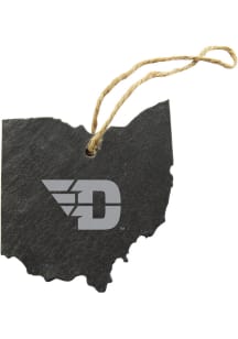 Dayton Flyers Slate State Shape Ornament