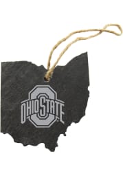 Ohio State Buckeyes Slate State Shape Ornament