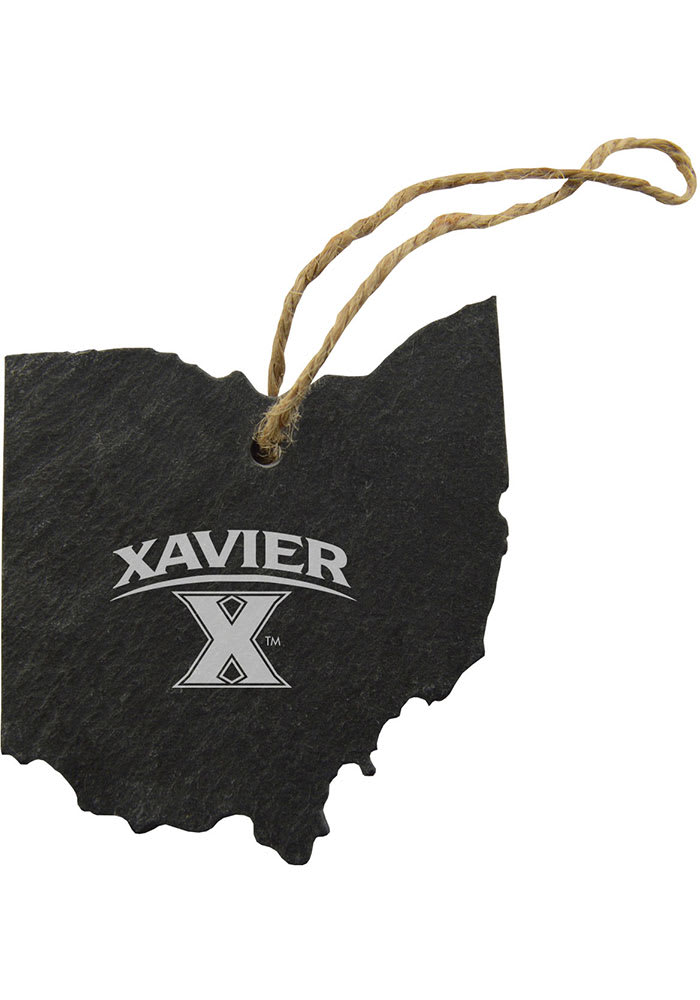 Xavier Musketeers Slate State Shape Ornament