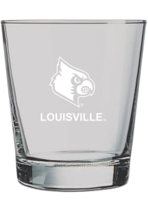 Louisville Cardinals 13oz Logo Engraved Rock Glass