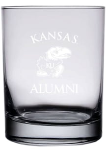 Kansas Jayhawks 14oz Etched Rock Glass