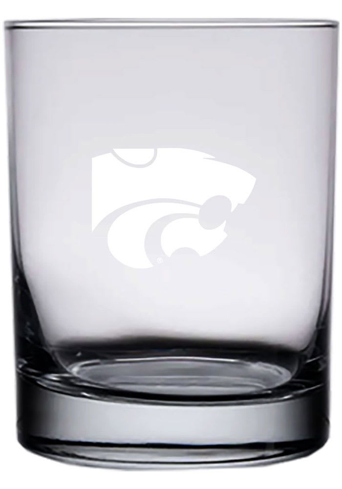 K-State Wildcats 14oz Etched Rock Glass
