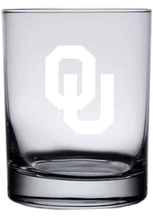 Oklahoma Sooners 14oz Etched Rock Glass